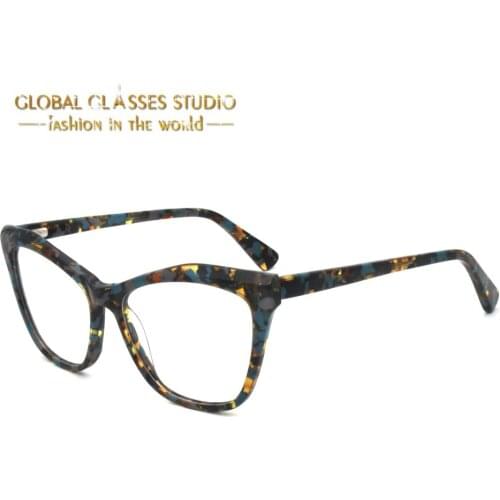 Fashion New Women Or Men Three Color To Choice Print Acetate Eyeglasses Eyewear G155 WD2050