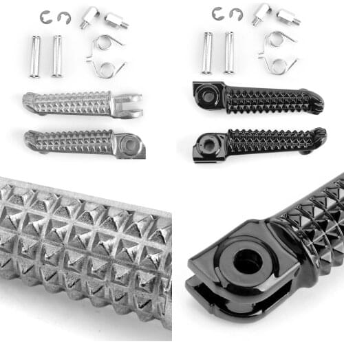 Topteng Motorcycle Front Foot Peg Footrest For Yamaha YZF R1 1998-2014 R6 1999-2014 R6S 2003-2008 2004 Aluminum Motor Pegs