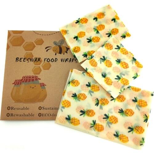 Beeswax Food Wrap Reusable Eco Friendly Food Wrap Organic Natural Plastic Free Sustainable Fruit Storage Pouch