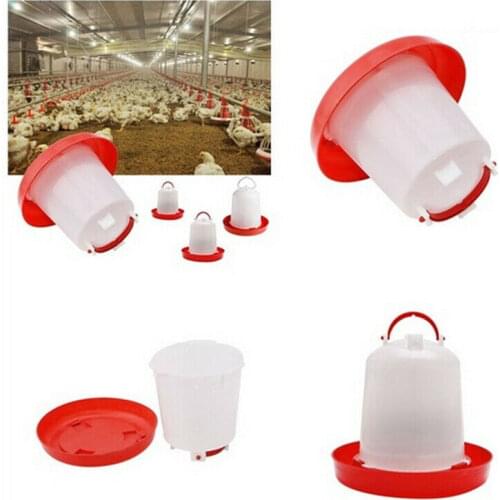 1.5/2.5/4 L Plastic Chicken Farm Drinking Fountains Quail Poultry Hen Drinker Food Feeder