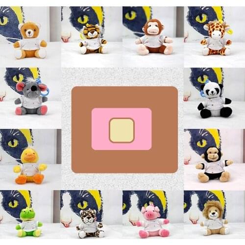New lovely 10-12cm plush sitting Forest animals soft Pendant cute good quality Bag decoration birthday christmas gift for kid