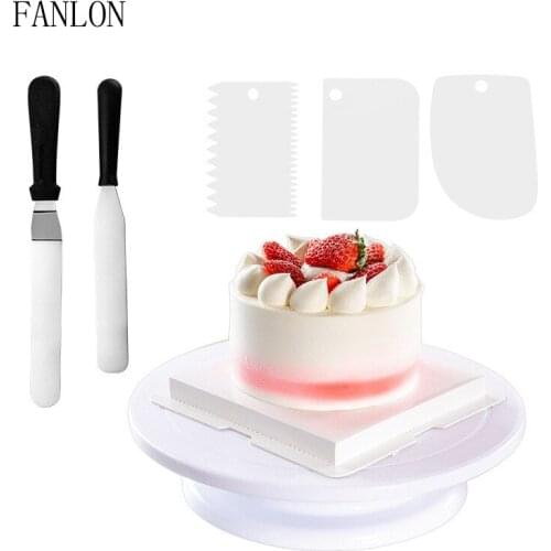 Fondant Molds 12-Inch Rotating Cake Mold 6-Piece Set Baking Tools Cake Turntable fondant cake decorating tools flower mold