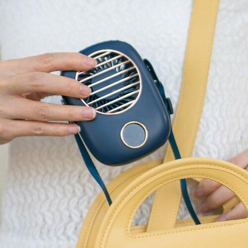 Portable Hanging Neck Fan Running Time 2.5-8 Hour 2000mAh Battery Rechargeable USB Personal Fan 3 Speeds for Outdoor X7XA