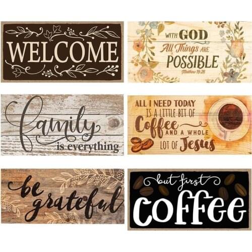 Retro Welcome Signs Wooden Hanging Signs Decorative Plaque Wooden Wall Plaque Wood for Home Decor Doorway Decoration