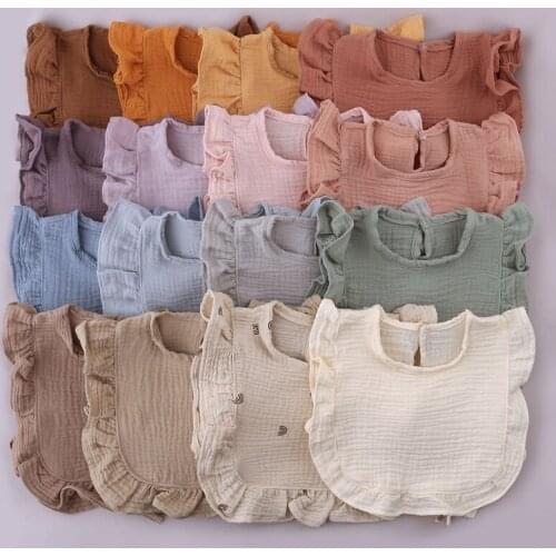 Baby Feeding Drool Bib Infants Lace Saliva Towel Soft Cotton Burp Cloth for Newborn Toddler Shower Gifts
