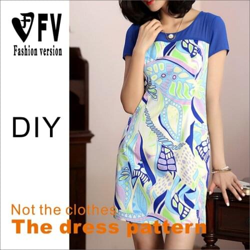 Garment pattern female earth short-sleeved dress sewing pattern design drawings BLQ-328
