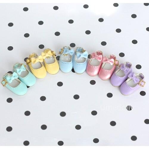 1Pairs Cute Bowknot Mary Jane shoes Doll Accessories for (suitable for ob11,obitsu11,Holala,Middle Blyth doll)