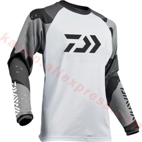 2022 Daiwa Performance Fishing Shirt Men UPF 50 UV Sun Protection Long Sleeve Quick Dry Mesh Cooling Rash Guard Fishing Clothes