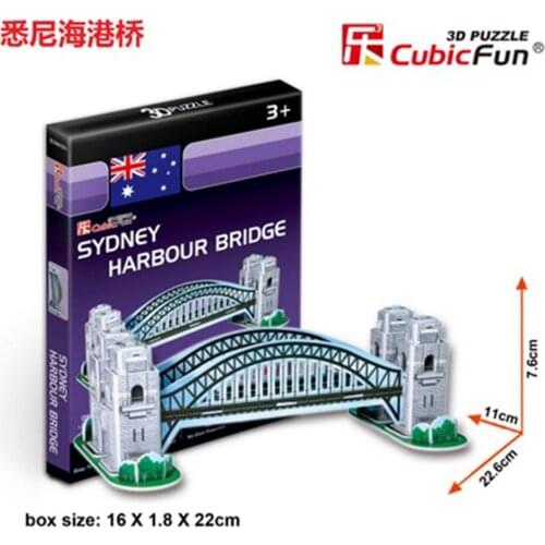 3D Puzzles Sydney Harbour Bridge Paper Model DIY Creative gift Children Educational toys hot Mini world architectural T12