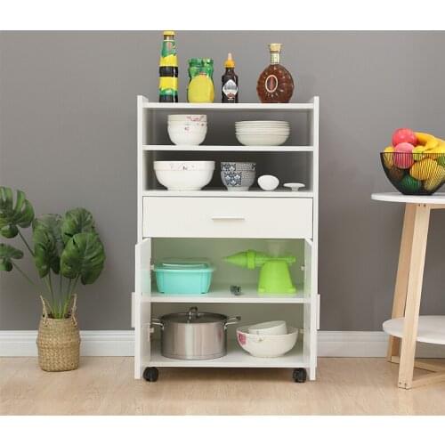 59*40*92cm Double Door Dining Cabinet Multifunctional Storage Design Home Shelf Storage Basket Dining Car Furniture HWC