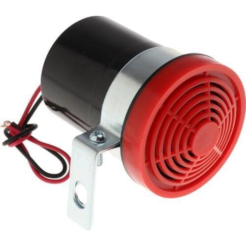 ABS Plastic Durable Black & Red 15W 105dB Reversing Back Up Alarm Horn Speaker Suitable For Motorcycle Car Vehicle Automobile