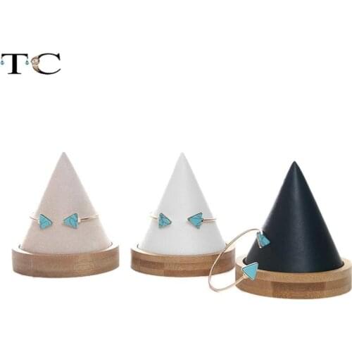 Bamboo Conical Shape Rack Storage Stand Watch Bracelet Organizer Jewlery Bracelet Display Ewelry Counter Display Case