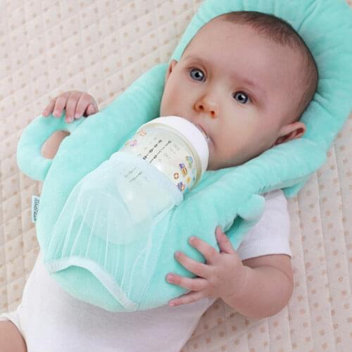 Baby Nursing Cushion Cushion Solid Color Self-feeding Pillow Multifunctional Baby Head Bottle Holder Protective Cushion
