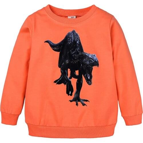 Dinosaur Toddler Kids Baby Boy Long Sleeve T-shirt 1-8T Boys Pullover Tops Shirts Autumn Clothes Outfits
