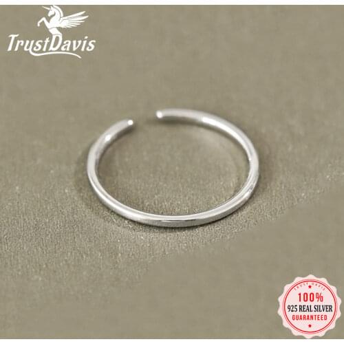 Trusta Simple 925 Sterling Silver Ring Fashion Jewelry Finger Rings for Women Solid Silver Jewelry Wholesale DS012
