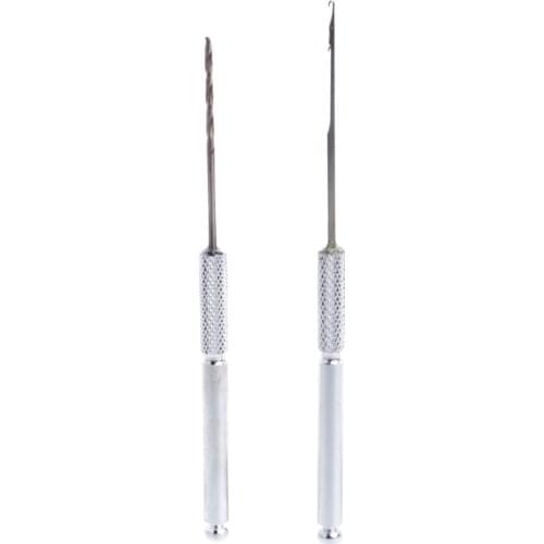 2Pc Carp Fishing Fish Bait Tool Set Making Rigs Drill Hook Crochet Needle Tackle