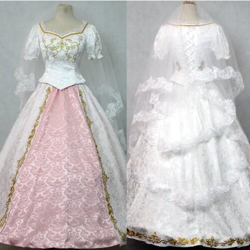 Movie Rapunzel Cosplay Costume Adult Women Role-playing Wedding Princess Dress Halloween Carnival Beautiful Ball Gown
