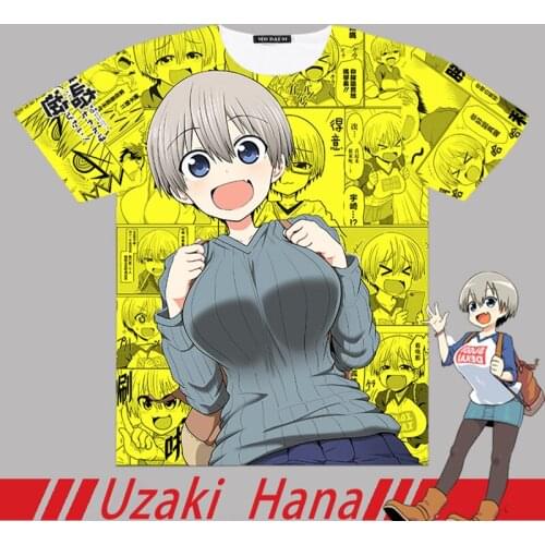 Cool Uzaki-chan wa Asobitai! Full Graphic T-shirt Japanese Anime Cosplay Costume Manga 3D Print Men T shirt Tee Top Short Sleeve