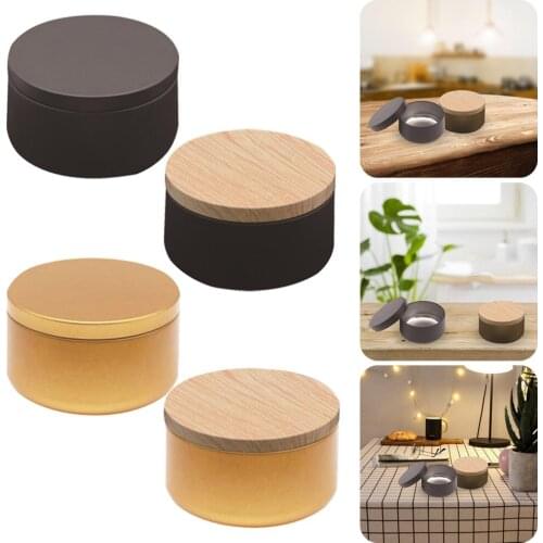 Refillable Tin Can with Lid Candle&Tea&Dry Goods Storage Jar is Very Suitable for DIY Candle Making Project 8.5×8.5×5 CM