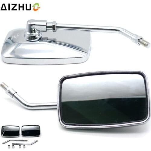 Motorcycle Rear View Mirrors ABS Plastic Vintage Retro Rearview Mirrors For Kawasaki BMW Suzuki Benelli Honda Yamaha