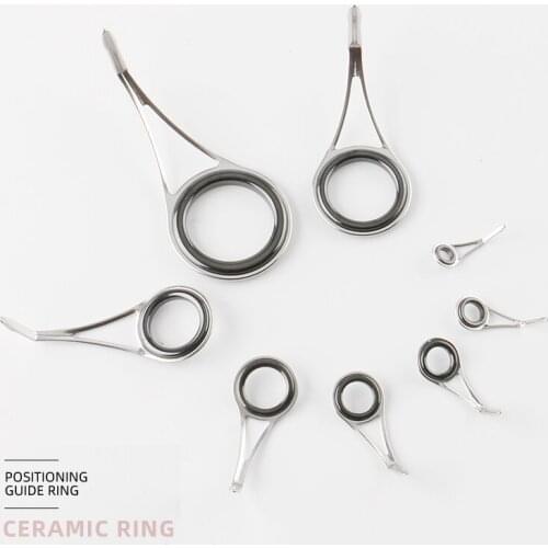 Stainless Steel 8pcs Set Guide Spinning Guide Rod Building component Repair fishing pole DIY Accessory