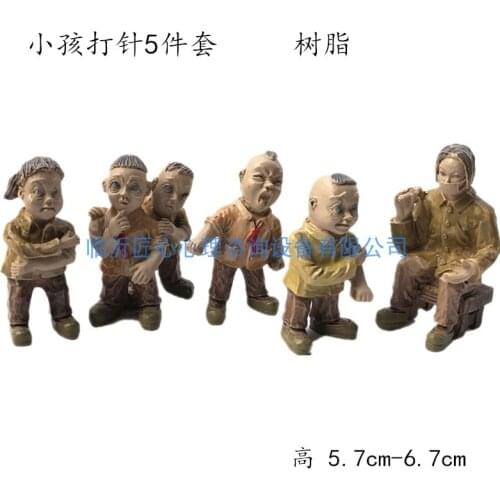 Resin Psychological sandbox with accessories sandbox game therapy consulting preventvie injection for children 5pcs/set