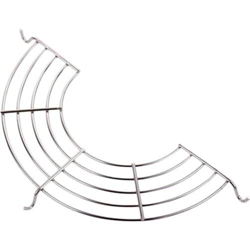 50%HOT24/26/28/30cm Stainless Steel Semi-circular Frying Pan Oil Drain Rack Shelf