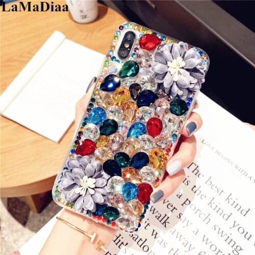 Luxury Bling Colorful Stone Crystal Capa Cases For HuaweiP8 P9 P10 P20 P30 PLUS LiTE Mate10 20 30 Pro Lite Diamond Coque Fundas