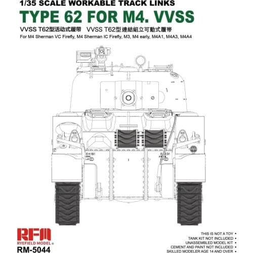 RYEFIELD MODEL RFM RM-5044 1/35 Workable Track for Type 62 For M4.VVSS