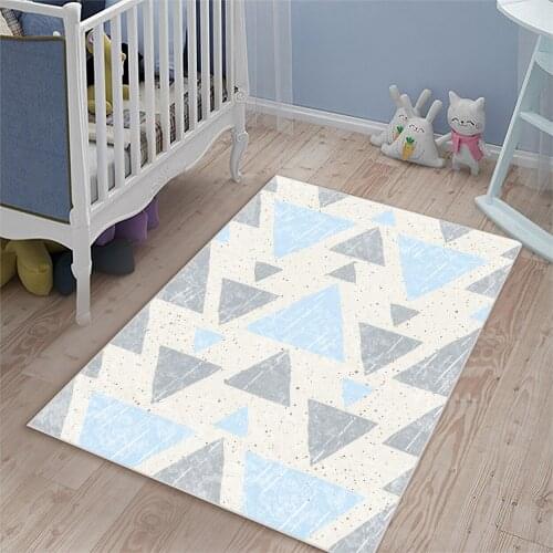 Ethnic pattern modern carpet kids room rug game mat triangle living room