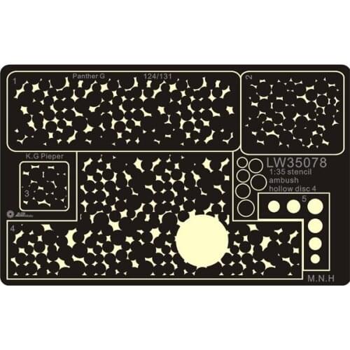 1/35 Spraying Stencil WWII German Camouflage Hallow Disc #4 Coloring Tools Accessory