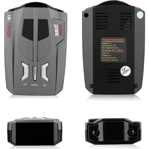 V9 Car Trucker Speed 360 Degrees Vehicle Detector Voice Alert Warning 16 Band Auto LED Display English / Russian