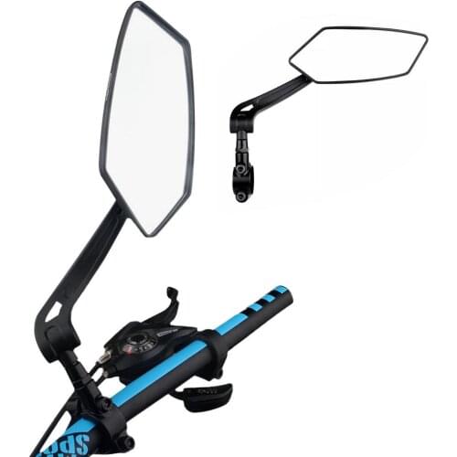 Bike Rearview Mirror Bicycle Wide Range Back Sight Reflector 360 Degree Rotating Mirror Mountain Bike Adjust Left Right Mirror