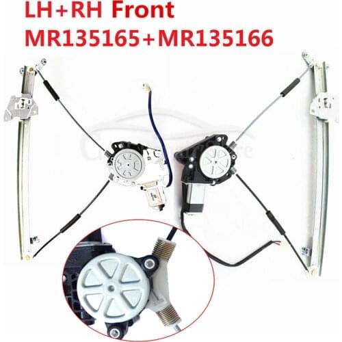 1Pair MR135165 MR135166 Front Left & Right Power Window Lift Regulator For 92-00 Mitsubishi Montero High Quality