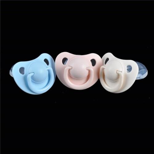 1PC Kawaii Big Adult Nibbler Pacifier Feeding Nipples Design With Back Cover Feeding Product Candy Color Adult Size