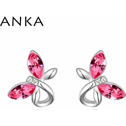 2020 New Real Crystals from Austria crystal earrings for women fashion stud earrings wholesale Butterfly Love #104226