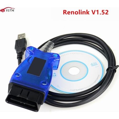 2021New Arrival Renolink OBD2 cable For Renault ECU Programmer V1.52 USB Diagstnotic Cable Renolink ECU programmer
