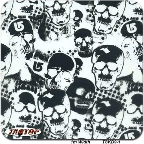 50 Square Skull Hydrographic Films Width100CM TSA9 Water Transfer Printing Film