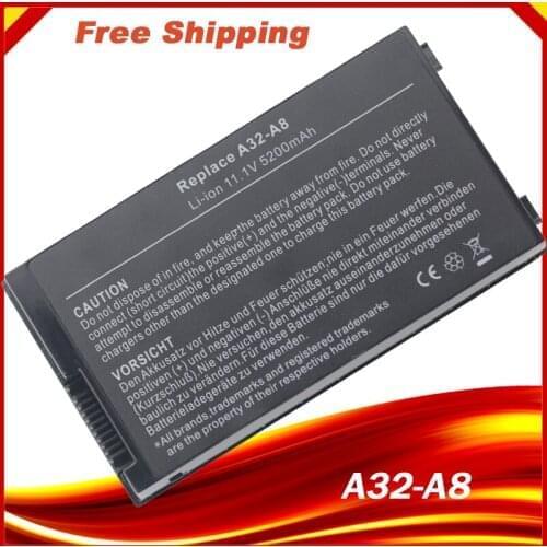 Laptop Battery for ASUS A32-A8 A72DY A8Z F8 F8S A8A F8Sa Z99J A8E A8F A8Fm F8V A8H A8H X80 X80H A8Jv X80L A8M X80N