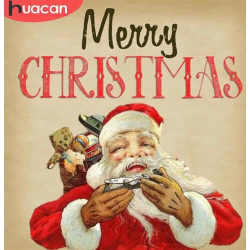 HUACAN Full Square/Round Diamond Painting 5d Merry Christmas DIY Diamond Embroidery Cross Stitch Santa Claus Home Decor