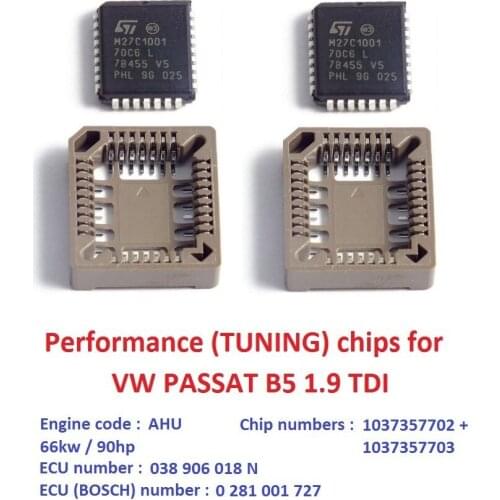 Performance chips for VW PASSAT B5 1.9 TDI AHU engine. (chiptuning) 038906018N