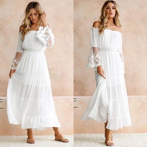 Elegant dress women 2021 new fashion lace up solid color slash neck dress female long sleeves stitching casual vestido de mujer