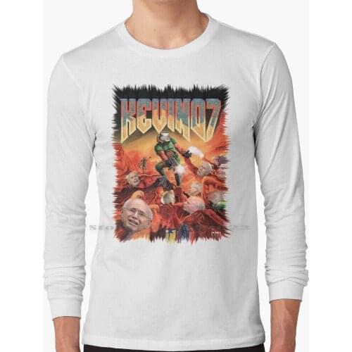 Kevin 07 Doom Long Sleeve T Shirt 100% Pure Cotton Big Size Kevinrudd Kevin Rudd Doom Kevin07 Kevin 07 John Howard Auspol Meme