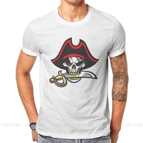 Pirate Skull Round Collar TShirt The Adventures Of Captain Pugwash TV Series Pure Cotton Classic T Shirt Men Clothes Plus Size