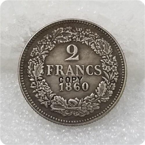 COPY REPLICA 1860 Switzerland 2 Francs Patterns Coin Copy Free shipping