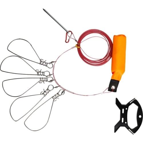 MAGBLUE 5-10 Snaps Fishing Lock Buckle Rope lock / wire Fishing Stringer Ropes Wire Rope Steel Large Fishing Accessories Tackle