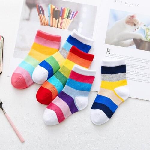 Baby Boy Socks Children Autumn Winter Striped Socks for Girls Kids School Sport