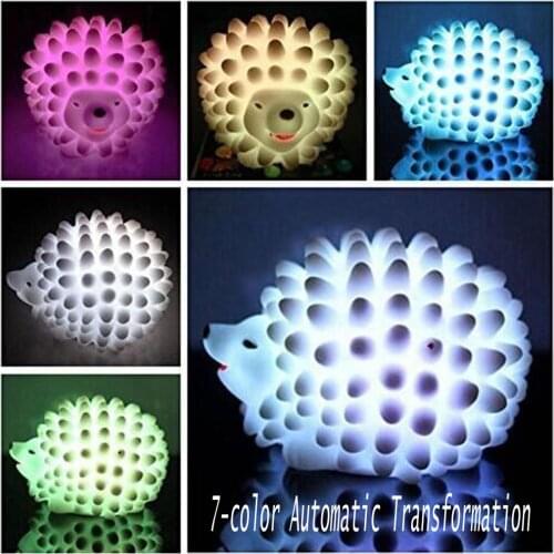 2021 New Night Light Led Colorful Hedgehog Style Easy Convenient Desk Bed Lamp Children household family Hot sell