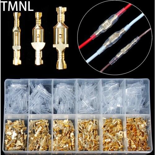 Spring Crimped Crimping Terminal Electrical wire wound plug insert 2.8/4.8/6.3mm crimp sheath Spade Lug Cable Full Fork pressing