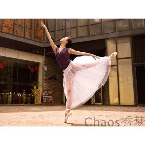 Professional adult female ballet long yarn soft yarn TUTU dance skirt dress